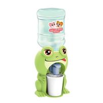 Children Mini Dual Water Dispenser Toy With Cute Pink Blue Cold/Warm Water Juice Milk Drinking Fountain Simulation Kitchen Toys