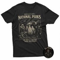 Protect Our National Parks Bigfoot Cryptids Funny Folklore T-Shirt S įvairiaspalvis