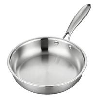 Stainless Steel Frying Pan with Nonstick Surfaces Heat Resistant Handle Skillets For Eggs Fish Steaks Easy Cleaning