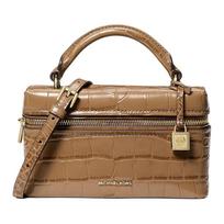 MICHAEL KORS Jana lock headband crocodile embossed crossbody cow leather geometric tote mini women's camel ruda