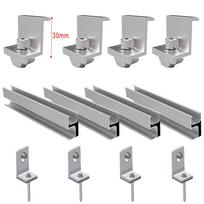 Saulės bėgelis Aliuminio tvirtinimo bėgelis 200mm *56mm*30mm Laikiklio bėgelis Plokščiam stogui Metaliniam stogui Saulės panelės moduliui Aukštos kokybės
