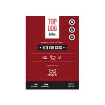 Top Dog Bistro šaldytas pašaras su jautiena katėms, 600 g