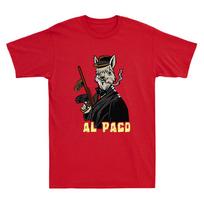 Alpaca Llama Mafia Gangster Al Paco Funny Alpaca Meme Gift Vintage Men's T-Shirt L