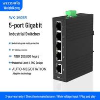 WECONFIG WK-1605R Industrial 5-Port Gigabit DIN Rail Ethernet Switch