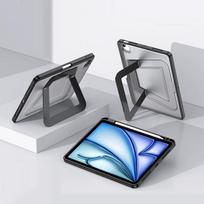 Business Tablet Case for iPad Pro M4 13 Inch 2-in-1 Shockproof Hard Acrylic Case with Hidden Stand For iPad Por M4&TPU&13'' juoda