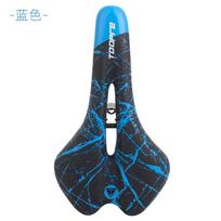 TOOPRE Bicycle Seat Super Soft PU Foam and Leather Saddle Comfortable Mountain Bike Seat Ventilated and Colorful Saddle Free size mėlyna