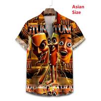 Summer Hot Selling Tung Tung Tung Sahur Tralalero Tralala 3D Pattern Men's Hawaiian Beach Shirt Quick-Drying Short Sleeve 4XL