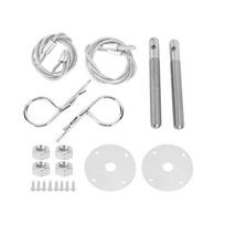 20PCS Silver Cable Operated Bonnet Lock for All Vehicles Car Mod Upgrade sidabras