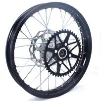 2.15-18 Motorcycle Rear Rims 18 Inch Aluminum Alloy Wheel Rims With Sprocket Brake Disc for Kayo T2 Dirt Pit Bike Black 2.15-18