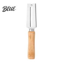 Peeling Cutter with Wooden Handle Vegetable Peeler Multi-Purpose Portable Fruit Cutter Stainless Steel Head Multi-purpose Peeler Design Compact S A