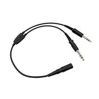 JayCreer Aviation Headset Adapter for Lemo 6 Pin Bose A20 A30 Headset to GA Dual Plugs 1 PCS