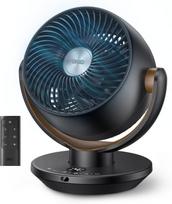 Ventiliatorius miegamajam, stalo oro cirkuliatoriaus ventiliatorius su nuotolinio valdymo pultu, 11 colių stalo ventiliatoriai visam kambariui, 65 pėdų galinga oro srovė, 120° vertikalus Ma United States gray