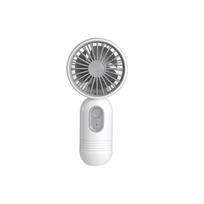 A Mini Portable Handheld Fan USB Rechargeable Personal Cooling Fan Button Control Indoor and Outdoor Use Office Travel 5.2in balta