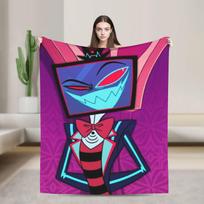 Hazbins Hotels Alastor Vox 2 Throw Blanket for Couch Soft Fuzzy Plush Blanket 50x60 Inches Multi-size Bedspread for All Seasons Size: 75*100cm, Weight: 230 GSM