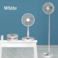 7200mAh USB Rechargeable Fan Portable Foldable Telescopic Silent Fan 4 Speed Adjustable Cooling Fan with Remote Control balta