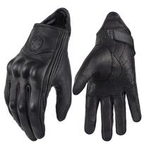 SUOMY Vintage Motorcycle Gloves Leather Motocross Gloves MTB Biker Cycling Motorcyclist Protection Goatskin Touchscreen Gloves S juoda