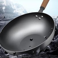 KOBACH 32cm Uncoated Deep Nitrogen Wok