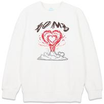Astral Projection Heart Bomb Loose Fit Sweatshirt_White L