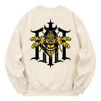 Khan 6312 Kmc0043 Bumblebee Fleece-Lined Sweatshirt - Cream L