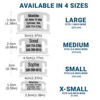 Personalized Engrave Name ID Pet Cat Dog Tag, Curved Stainless Steel Anti-lost Collar Tag, Customized Pet Collar Accessories (as the picture,Silver)