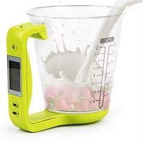 Digital Kitchen Electronic Measuring Cup Scale Household Jug Scales with LCD Display Temp Measurement (Green,1000g) žalia