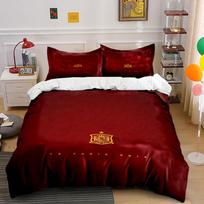 Golden crest and text. Bedding sets Duvet cover sets Duvet covers Pillowcases(1*Duvet Cover 2*Pillowcases without duvet insert) 135x200cm