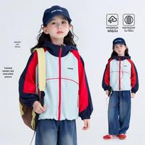 Tutu Elephant Girls' Windproof Color-Block Hooded Outdoor Jacket 140 žalia