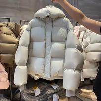 Short Hooded Parkas Coats Thicken Warm Down Cotton Jacket Women's Winter Fashion Chic Top Loose Bread Outerwear Female S balta