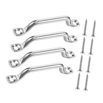 4 Pieces Bimini Top Strap Pad Eye Footman Loop Fast Installation Tie Down Anchor Point for Hanging Shade Sails Canopies Buggy