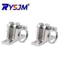 2PCS Boat Deck Hinge with Quick Release Pin and Ring 316 Stainless Steel Bimini Top Fitting Boat Hinge Mount Marine Accessories 2PCS