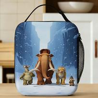 Ice-Ages Lunch Bag  Fashion Lunch Box School Portable Zipper Thermal Lunch Bags For Child Oxford Print Cooler Bag One Size