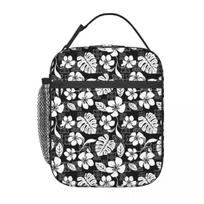 Tropical Floral Insulated Lunch Bag Picnic Lunch Box For Child Fun Custom Tote Food Bags Oxford Portable Insulated Cooler Bag One Size