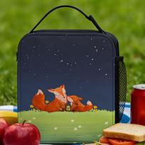 Cute Fox Lunch Bag  Aesthetic Lunch Box Travel Portable Thermal Lunch Bags For Women Oxford Print Cooler Bag One Size