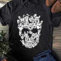 Funny Halloween Corgi Skull T-Shirt - Dog Lover Gift 4XL