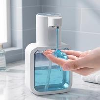 Automatic Sensor Liquid Soap Dispenser New Design Rechargeable Wall Mounted Touchless Gel Liquid Soap Dispenser for Bathroom Use (White,USB Rechargeable&5 V) balta