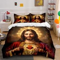 Sacred Heart of Jesus. Bedding sets Duvet cover sets Duvet covers Pillowcases(1*Duvet Cover 2*Pillowcases without duvet insert) 135x200cm