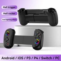 2026 New D8 Telescopic Mobile Phone Gamepad RGB Light BT Wireless Controller Stretchable Joystick for Android iPhone Switch PS4 juoda