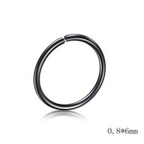 Steel Cartilage Nose Piercing Hypoallergenic Helix Ear Clip Piercing Jewelry Lip Ring Nose Ring 6mm juoda