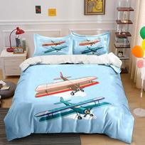 Vintage biplanes with clouds. Bedding sets Duvet cover sets Duvet covers Pillowcases(1*Duvet Cover 2*Pillowcases without duvet insert) 135x200cm