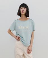 Hane [The H] Lace Boat Neck T-Shirt_Aqua Soda M