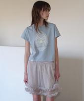 Margarine Fingers Lace Print T-Shirt (Light Blue)