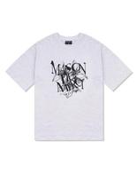 La Maison Studio Unisex Le Lys Twirl Effect Single Jersey Short Sleeve T-Shirt Ash Grey (Fcd2Ts603M) Ash Gray/M