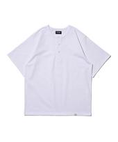 Cargo Bros Henley Neck Cool Aero Short Sleeve T-Shirt (White) Free