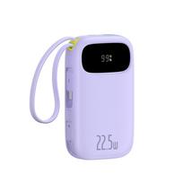 Powerbank 20000mah 22.5w z wyświetlaczem kablem enerfill fc21 qpow 3 ultra - fioletowy
