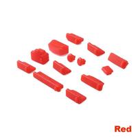 5set 65pcs Colorful Useful Cover Silica Gel Stopper Laptop Dustproof Dust Plug raudona
