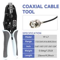 Coaxial Wire Cable Hexagonal Terminal Crimping Pliers Optical Brazing BNC Surveillance Video Terminal Crimping Pliers YF-L7G