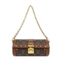 [Pre-Owned] Papillon Trunk Monogram Chain S-Lock Closure Coated Canvas With Leather Trim Shoulder Bag - Excellent #G5KMXA ONE SIZE
