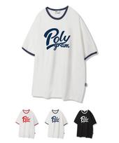 Polygram Poly Ringer Short Sleeve T-Shirt - 3 Colors White/Red/2Xl