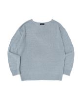 Cargo Bros Boucle Round Long Sleeve Knit (Blue) Free