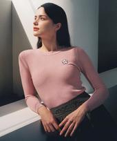 Mackie Slim Line Knit T-Shirt Pink Free